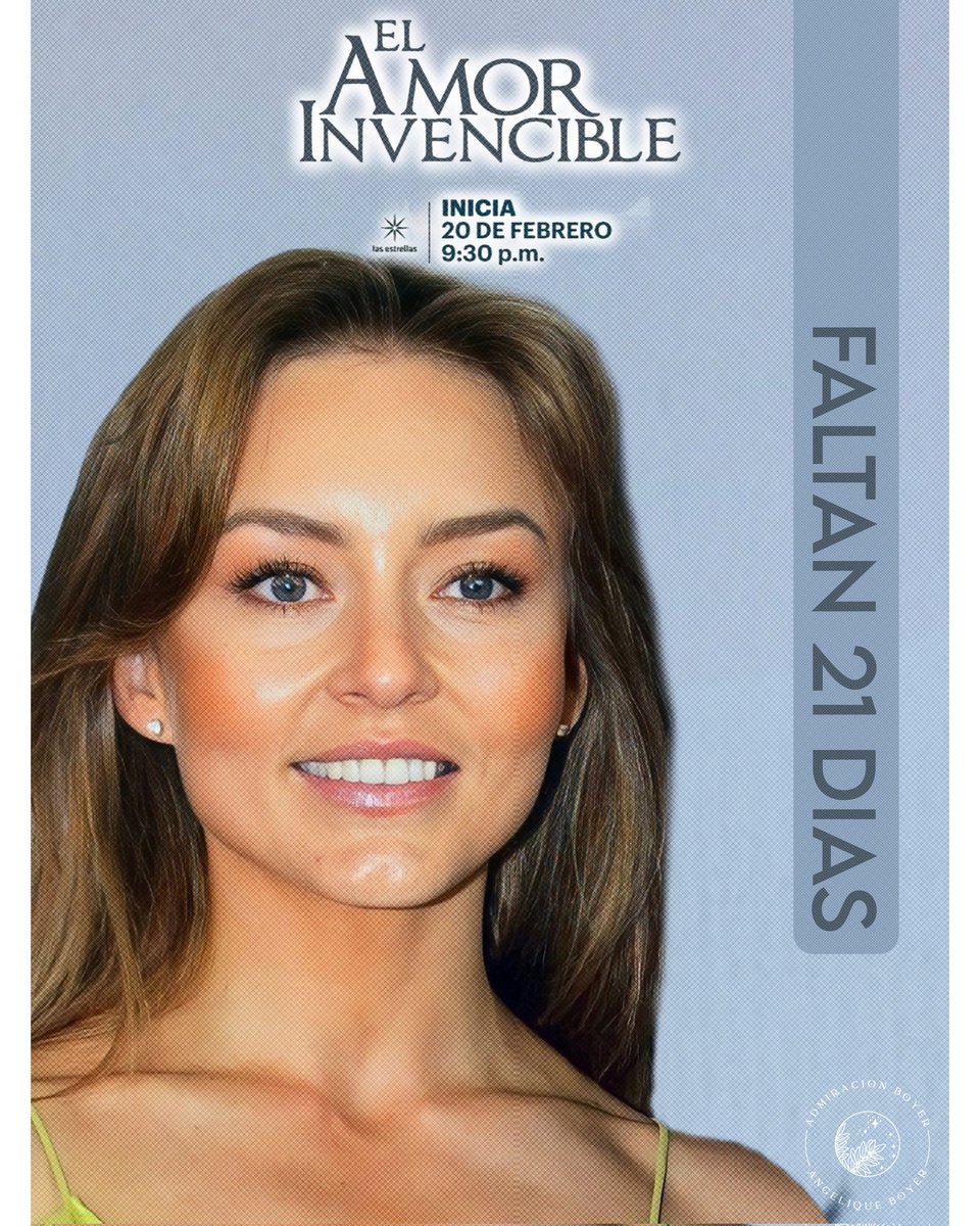 AB (@admiracionb) on Twitter photo Lo bonito que es verte sonreír <a href="/Anboy88/">Angelique Boyer</a>
Leona/Marena en @AmorInvencible_
Lunes 20 de febrero 9:30 PM <a href="/Canal_Estrellas/">Las Estrellas</a> Lo bonito que es verte sonreír <a href="/Anboy88/">Angelique Boyer</a>
Leona/Marena en @AmorInvencible_
Lunes 20 de febrero 9:30 PM <a href="/Canal_Estrellas/">Las Estrellas</a>