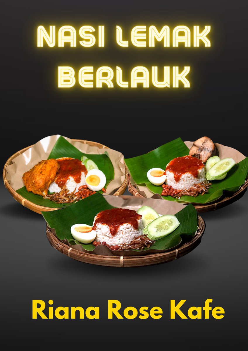 MohKeIpoh's tweet photo. Mencari tempat sarapan di Greentown, Ipoh? Moh ke Riana Rose Cafe!

Kafe ini baru sahaja dibuka. Untuk sarapan ada menu Nasi Lemak, Nasi Kerabu, Nasi Berlauk &amp; Roti Titab, Roti Bakar &amp; banyak lagi!

Nak makan tengahari ke malam pun boleh kome. Ada masakan panas &amp; western 😍 https://t.co/GWWVx058jT
