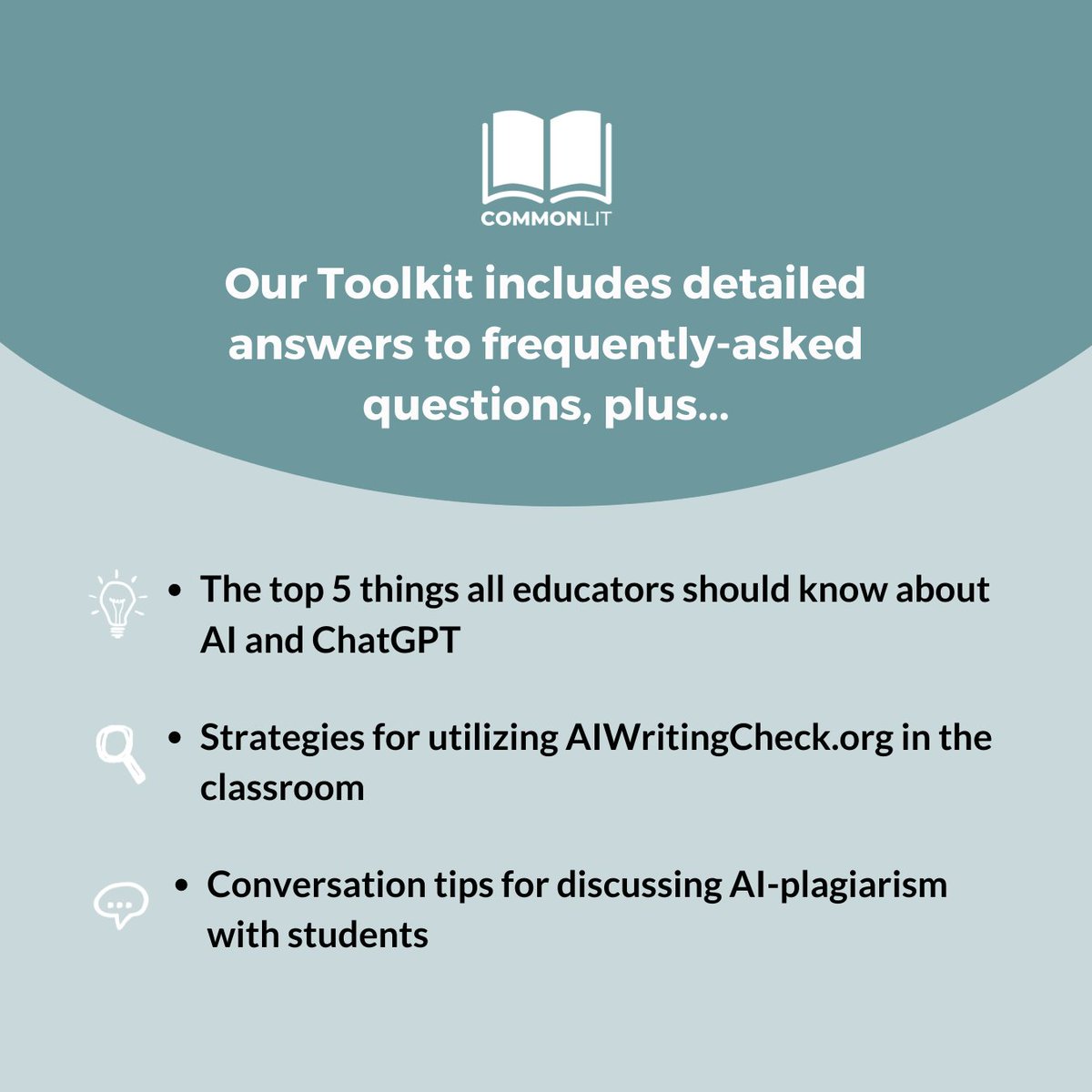 Wondering how to address AI plagiarism in your classroom? Explore our Toolkit for helpful tips and answers to frequently-asked questions. Find the Toolkit here: bit.ly/ai-check-toolk… and try out AIWritingCheck.org! ✍️