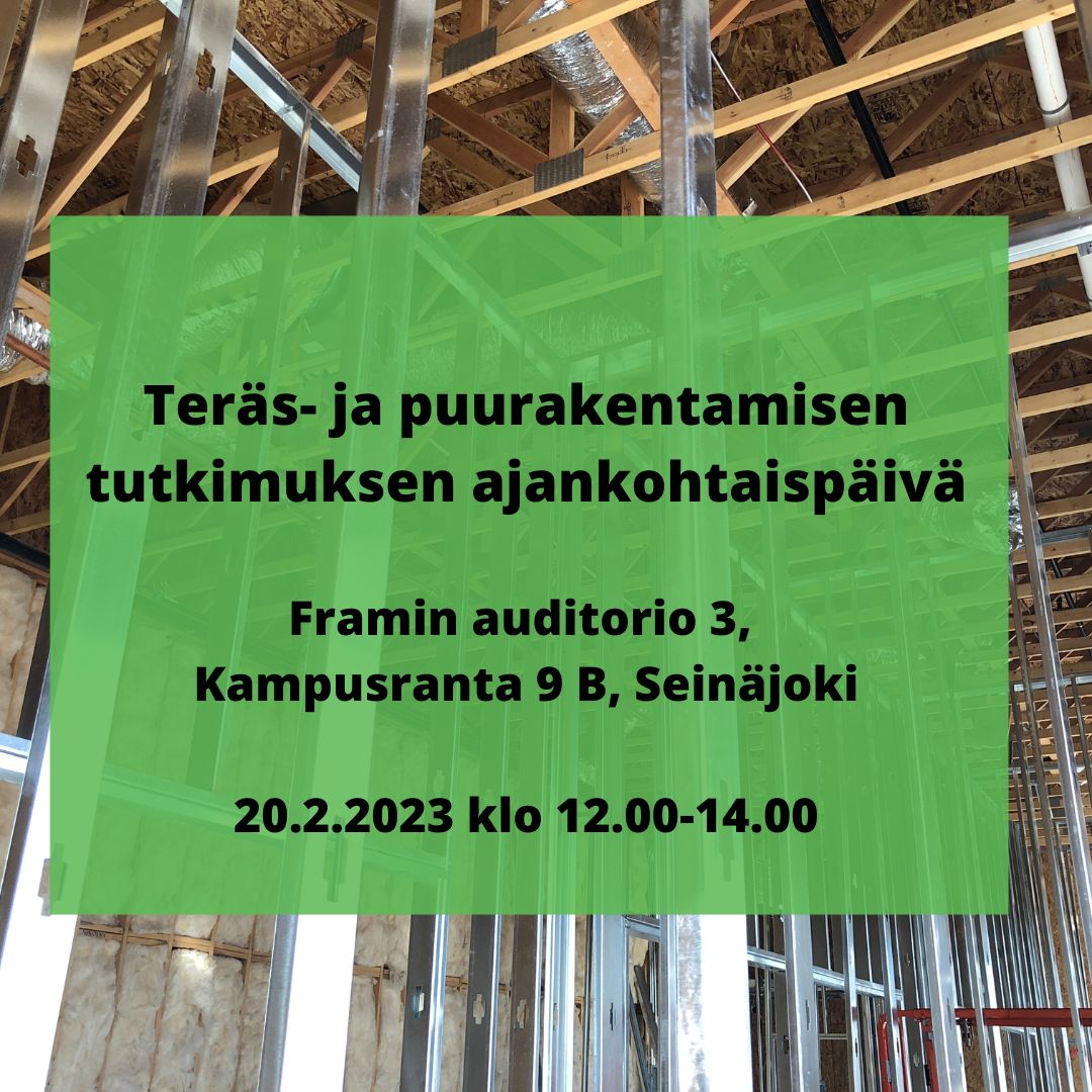 Epanet-verkosto (@epanetverkosto) on Twitter photo Teräs- ja puurakentamisen tutkimuksen ajankohtaispäivä 20.2. Seinäjoella.
Ohjelma ja ilmoittautuminen: epky.fi/epanet/ajankoh…
<a href="/KristoMela/">Kristo Mela</a> <a href="/CltPlant/">CLT Plant</a> <a href="/HoiskoClt/">HOISKO CLT</a> <a href="/intoseinajoki/">Into Seinäjoki Oy</a> @lakea_oy <a href="/ruukki/">Ruukki</a> #teräs #puu #paloturvallisuus #tutkimus #rakentaminen Teräs- ja puurakentamisen tutkimuksen ajankohtaispäivä 20.2. Seinäjoella.
Ohjelma ja ilmoittautuminen: epky.fi/epanet/ajankoh…
<a href="/KristoMela/">Kristo Mela</a> <a href="/CltPlant/">CLT Plant</a> <a href="/HoiskoClt/">HOISKO CLT</a> <a href="/intoseinajoki/">Into Seinäjoki Oy</a> @lakea_oy <a href="/ruukki/">Ruukki</a> #teräs #puu #paloturvallisuus #tutkimus #rakentaminen