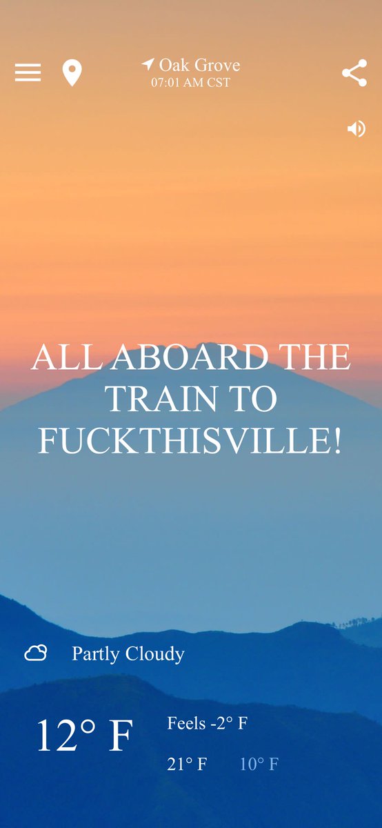 AlkemaAndie2's tweet photo. All aboard the train to Fuckthisville! #oak grove #humorcast #addyourownhashtag https://t.co/KDquT0bRny