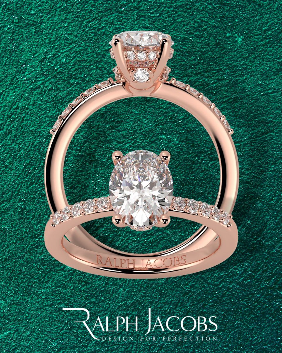 Stunningly crafted in Rose Gold with an Oval center and hidden halo with accent stones on all four sides of the prong.
ralphjacobs.co.za

#luxurywedding #modernbride
#diamond #engagementsession
#lifecelebrations