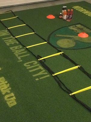 AmericanariesP's tweet photo. Check out these pictures of JB's Norwich themed training pitch!! https://t.co/9q0EEB2Q74