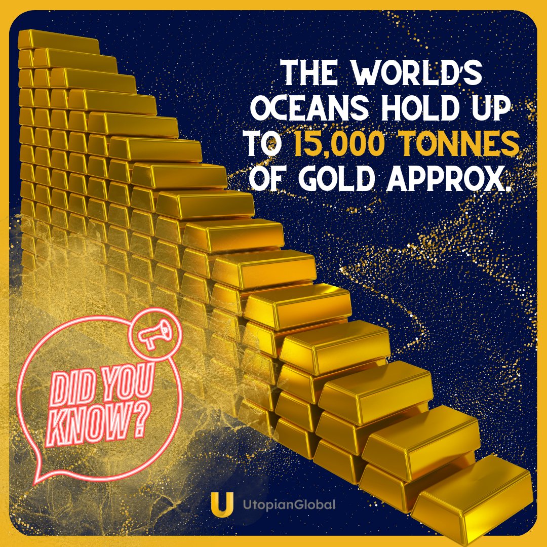 utopianglobal's tweet photo. The world's oceans hold up to 15,000 tonnes of gold approx.
.
.
.
#dollar #gold #silver #blockchain #inflationhedge #currencies #USD #investor #Federal #centralbank #goldbullion #digitalassets #nft #nftart #nftcommunity #blockchain #crypto #bitcoin #supplychain #finance https://t.co/jWaWcpPkRj