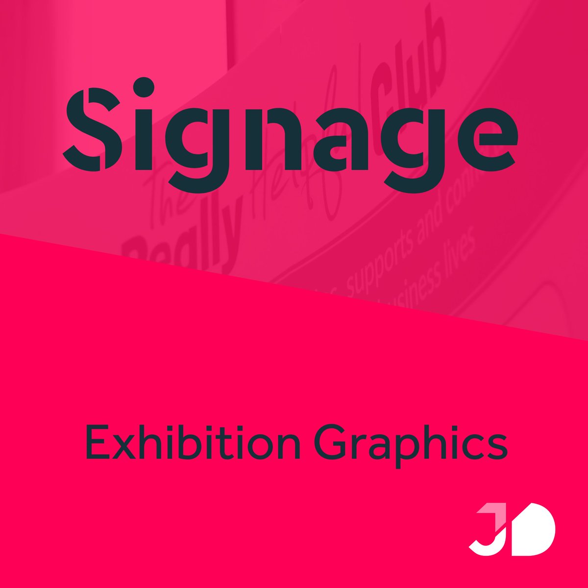 designjd's tweet image. To make your exhibition stand out, you need graphics that are eye-catching and representative of your brand.

We can help with that 👉 #letsgetcreative

#signage #exhibitiongraphics