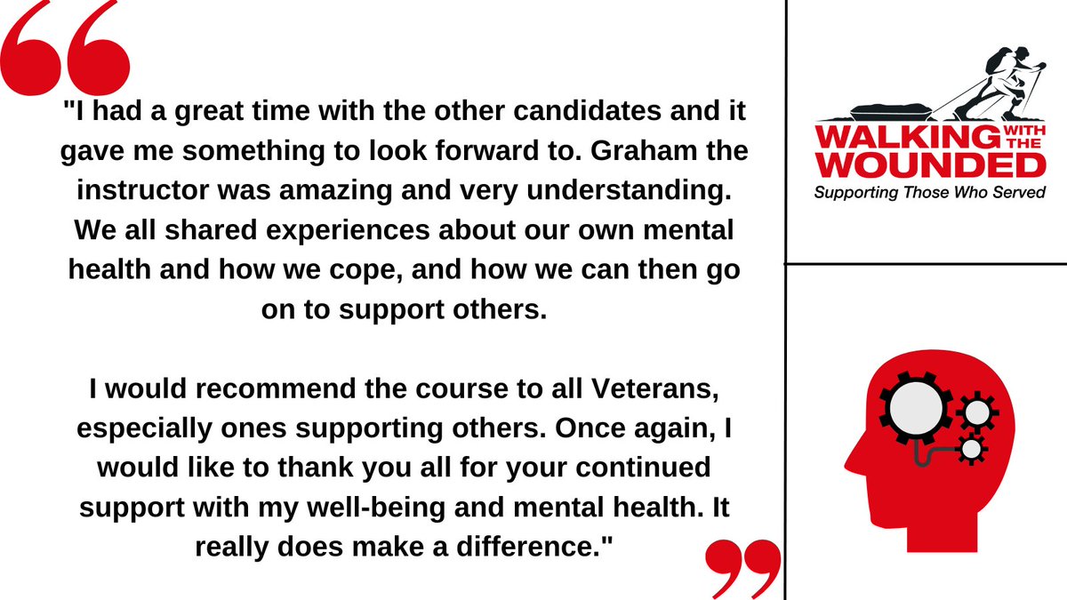 We'd like to give a massive THANK YOU to <a href="/GrahamRamsey10/">Mental Health Survival in the Workplace</a> for providing an excellent #MentalHealthFirstAid course; our #veteran client had some brilliant feedback about the course and support from WWTW 👏