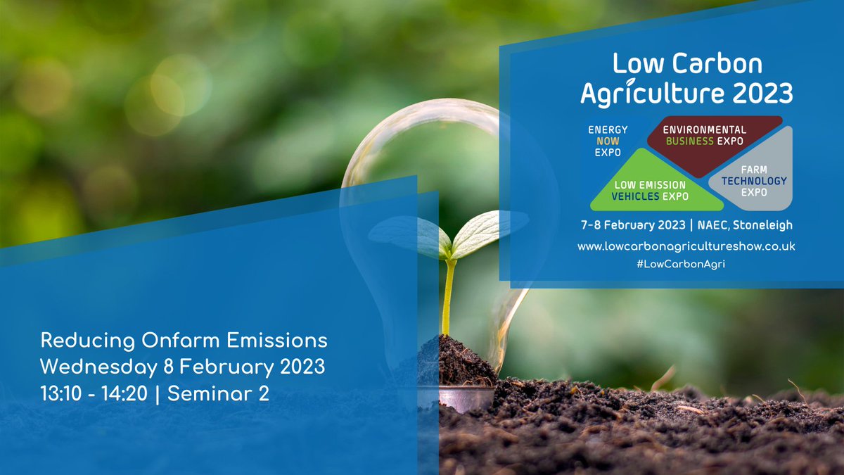 Reducing Onfarm Emissions | LCA Seminar 2
Wednesday 8 February

&gt; Richard Bramley
&gt; Harley Stoddart
&gt; Liz Bowles
&gt; Nick Down
&gt; Philip Hughes

Uncover the topics here &gt;&gt;&gt; lowcarbonagricultureshow.co.uk/2023-conferenc…

#LowCarbonAgri23