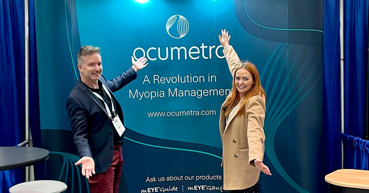 OcumetraLtd's tweet photo. Hi! Just a quick update! 🧵

We were at the #GSLS2023 in Las Vegas, USA. It was amazing to launch our first products - ground-breaking innovations for enhanced #myopia management, mEYE™ Guide and mEYE™ Gauge, and to unveil our #partnership with @CooperVision. 🤩✨  (1/9) https://t.co/iMSQHJmw2S