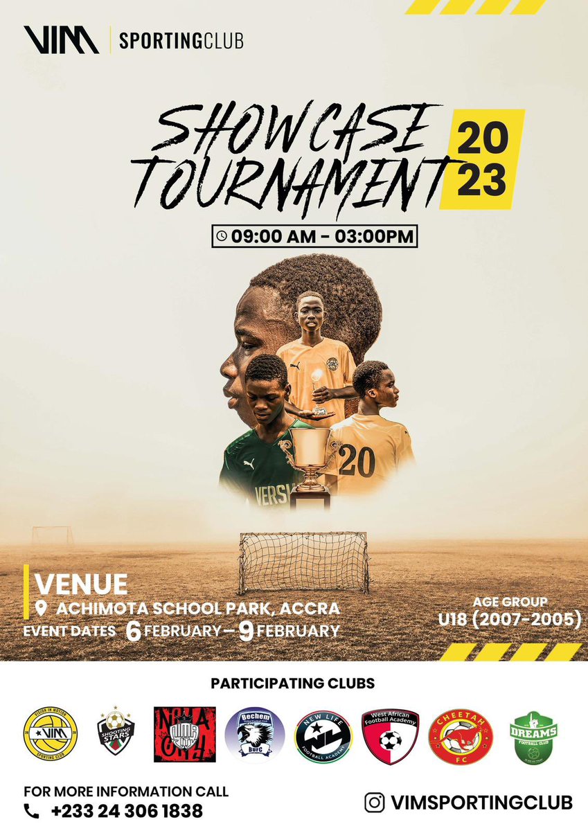 RdScouting's tweet photo. As I’ve already told you, in the next days I’ll be heading to Accra 🇬🇭 for a special U18 Scouting Tournament.

Besides my attendance, representatives of leading European Clubs will also arrive to explore the next generation of Ghana.

Should be a great experience for everyone. https://t.co/YWFZYfssSD