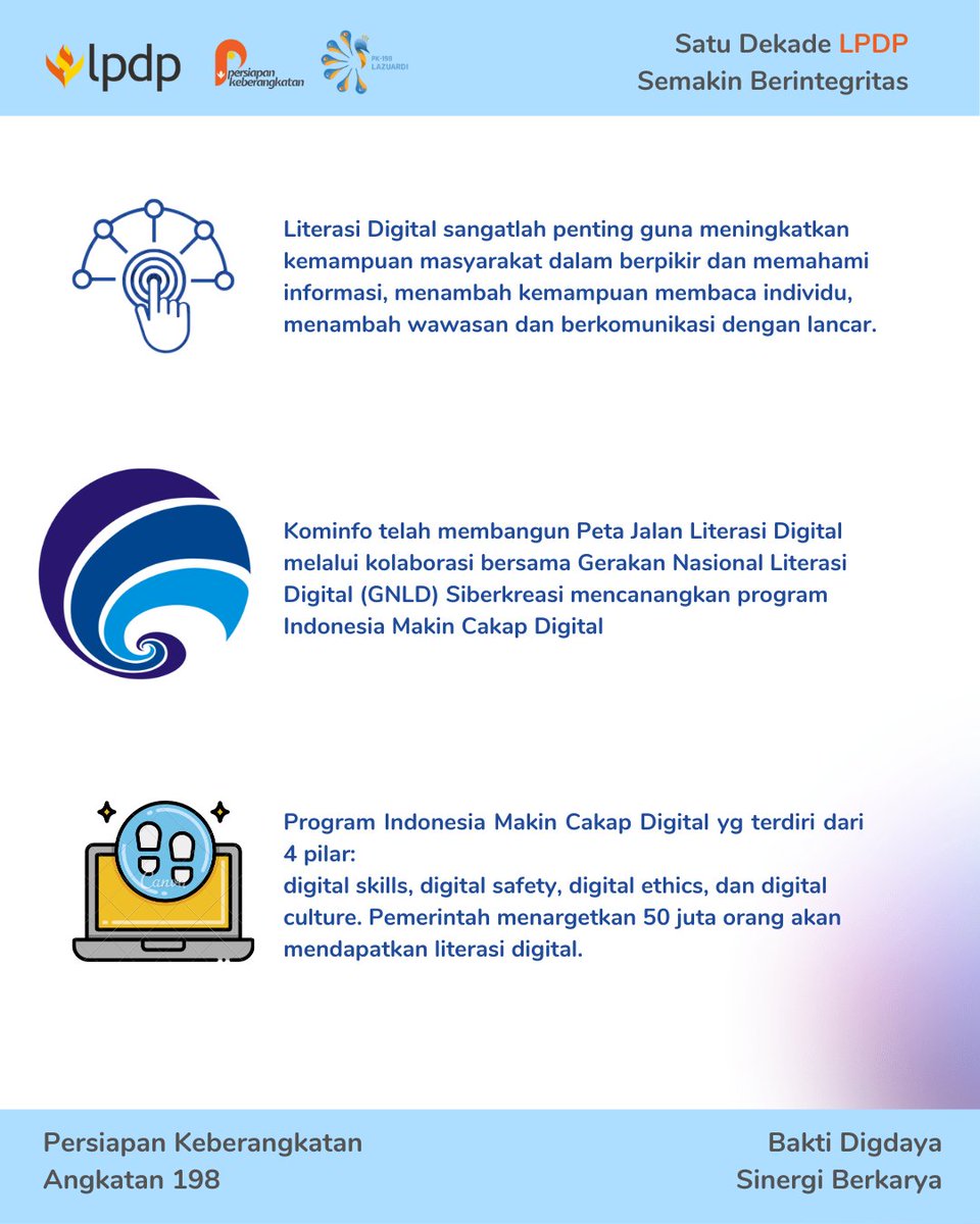 Pa3Patri's tweet photo. Halo Sobat Zuardian !

Hampir 80% masyarakat Indonesia telah terkoneksi secara digital. Namun, taukah sobat bahwa tingkat literasi digital di Indonesia ternyata masih rendah, padahal literasi digital sangatlah penting untuk menciptakan masyarakat dengan pola pikir dan pandangan https://t.co/1kHMUPDNFT