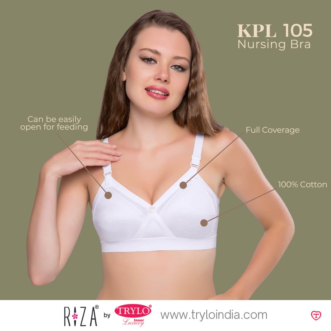 Trylo krutika plain 105 is a cotton nursing bra that gives maximum functionality, comfort and support with its unique design and is perfect for mothers of newly born babies.

#Trylo #TryloIndia #TryloIntimates #TryloBra  #Bra #Nursingbra #Motherhood #breastfeedingmum