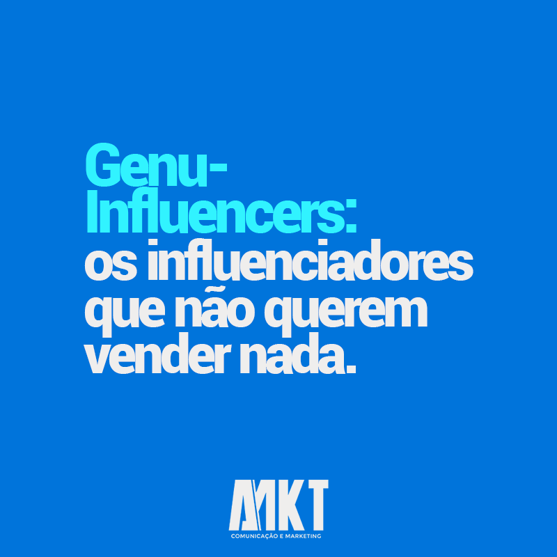 Genuinfluenciador, foi um termo apresentado pela WGSN, empresa de previsão de tendências, e é aquele que se compromete com responsabilidade, verdade e transparência. Muitas vezes é especialista no assunto em questão.

Saiba mais sobre o termo: bit.ly/3HGoKcx