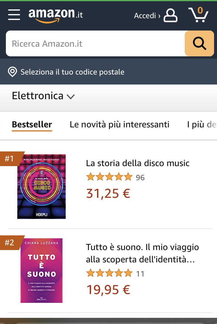 AndreaAngeliBuf's tweet photo. Anche oggi siamo in pole position con #LASTORIADELLADISCOMUSIC nella #classificaAmazon #LIBRI categorie #Dance #Elettronica #LibrisullaStoriadellaMusica ecc… 🙏💪🎶#
@GiovSavastano @Hoepli_1870 https://t.co/DwlQGkmJej