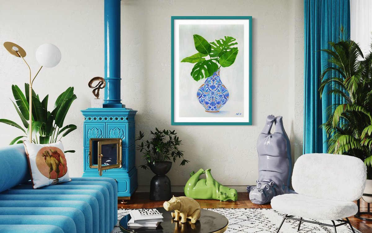 AliPArtist's tweet photo. I love to work digitally but I also love to paint traditionally- these are some of my plant paintings in situ ☺️ 
I’m available for commissions! These are also available as prints 🌱 🌸 🪴 https://t.co/VCrvQcmxGH