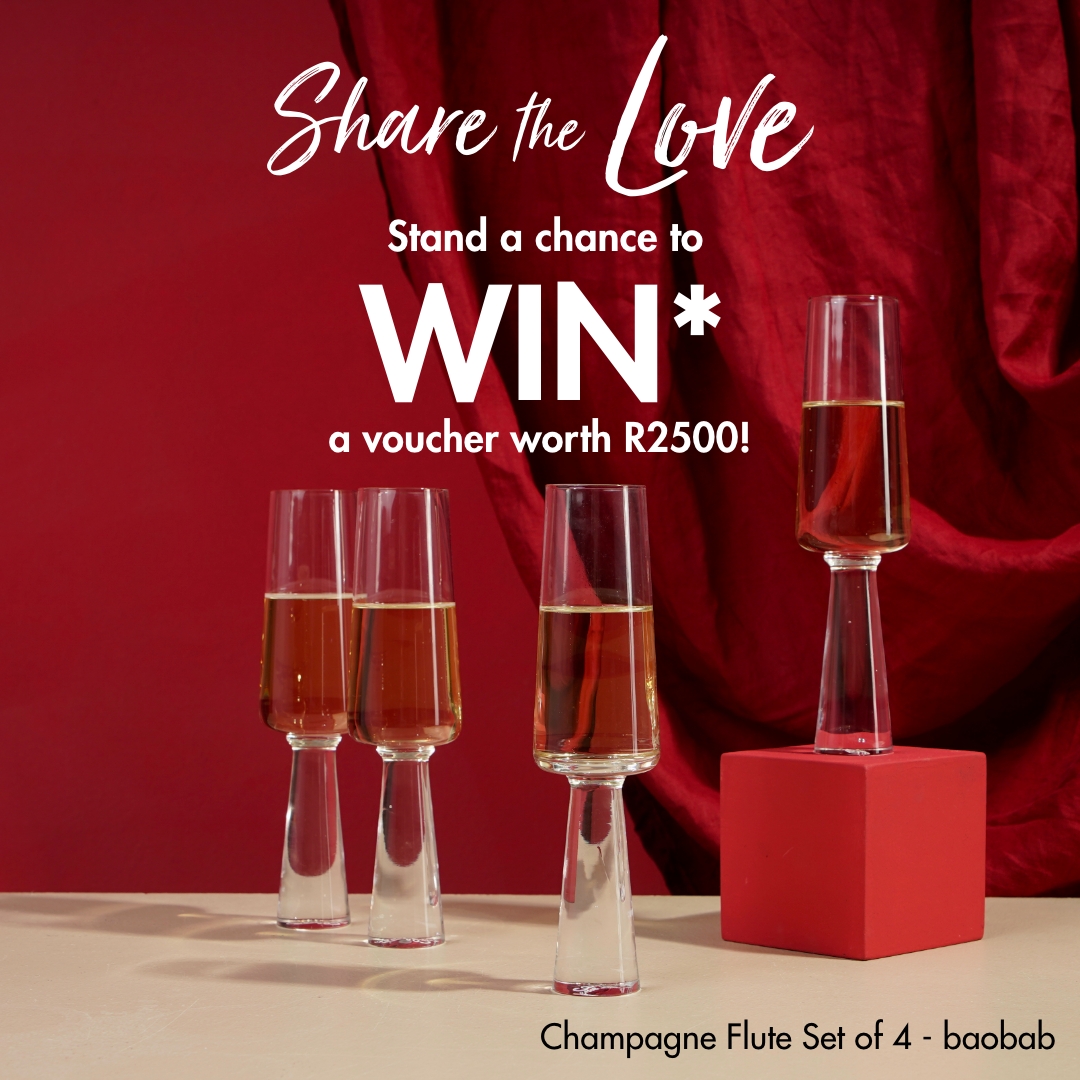 Get ready for a treat! Enter to win* a R2,500 Carrol Boyes voucher that'll make your heart skip a beat. All you gotta do is like, follow <a href="/CarrolBoyes/">Carrol Boyes Functional Art</a>, share and tag 2 friends in the comments below. Don't miss out on this chance to upgrade your style game. Hit that share button!