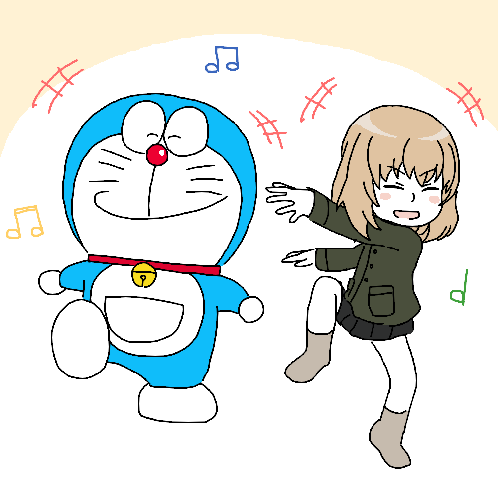 カチューシャ(ガルパン) 「カチューシャ誕生日おめでとう～またココスのコラボやってほしいなぁ。 」|えむけーのイラスト