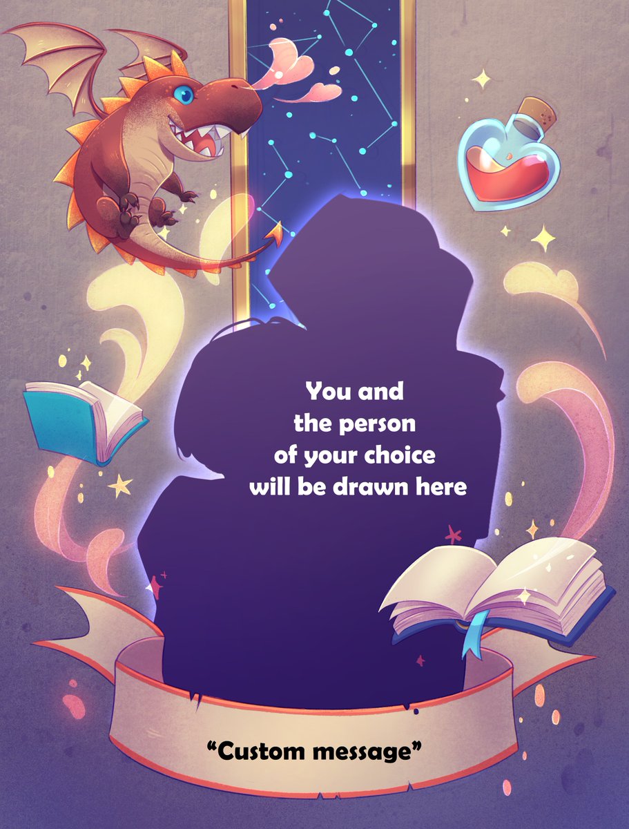 SpellsSecrets's tweet photo. 💖SPELLS &amp; SECRETS VALENTINES GIVEAWAY!💖
Enter for a chance to win the perfect Valentine's gift: a custom art piece from @Dyru_jk featuring you and your Valentine, partner, or friend!
How to enter?
⭐ Like and RT
⭐ Leave a comment
⭐ Follow us &amp; @MergeGamesLtd
+ Details👇 https://t.co/MoNWKd7yZ2