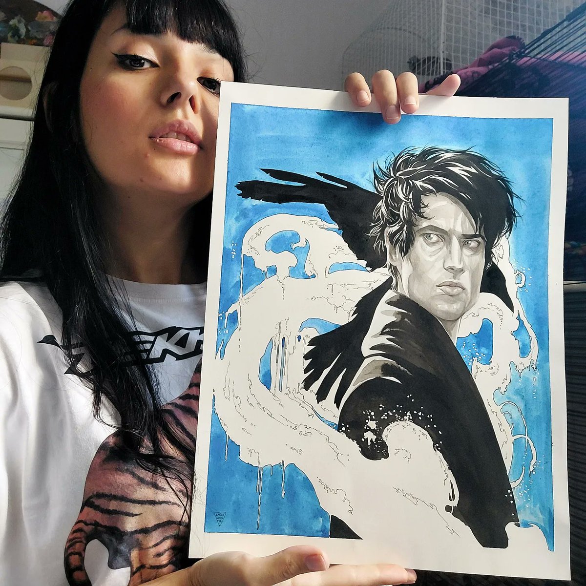 VarlaLuna's tweet photo. Morpheus from @Netflix_Sandman 

https://t.co/T8WGlhXXIs

#twitch #twitchart #twitchitalia #twitchartist #twitchartitalia #watercolor #ink #portrait #comic #illustration #fanart #fantasy #netflix #tv #sandman #dream #paint #disegno #illustrazione https://t.co/S7irRR5jjc
