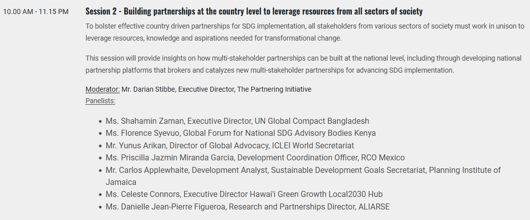 Looking forward to this #PartnershipExchange session at 10am EST on - country level #partnerships -  facilitated by <a href="/DarianStibbe/">Darian Stibbe</a> of @tpiglobal 
#SDGs
