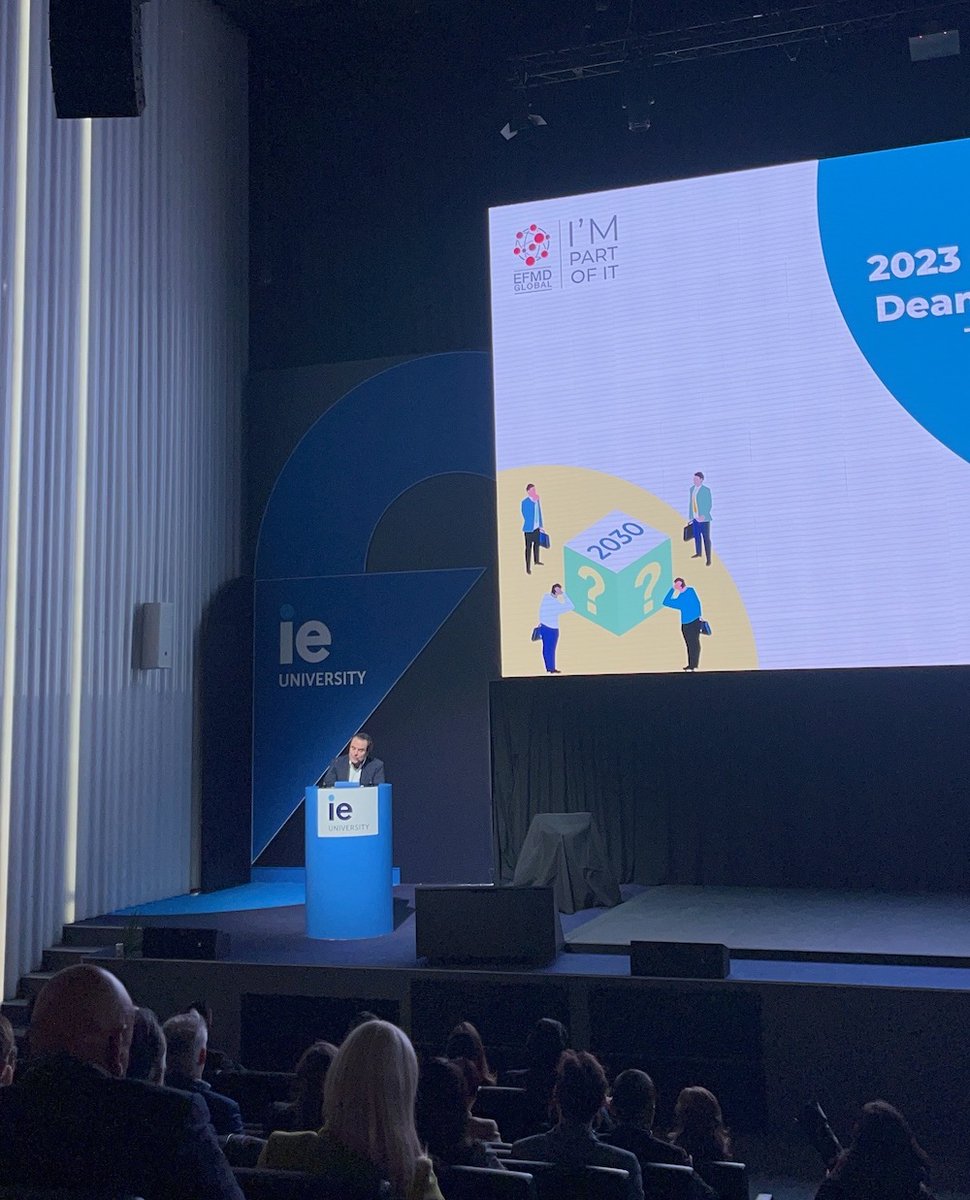 EFMDNews's tweet photo. “EFMD is a network of people – people who forge relationships of trust, people who can inspire each other with innovative solutions”, said Eric Cournel kicking off the 2023 #EFMDdeans Conference at @IEbusiness. https://t.co/IrwTwOE6cv