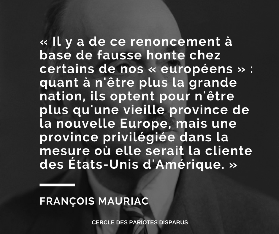 Souverainisme's tweet photo. François Mauriac, in "De Gaulle" : https://t.co/f9mU1lEQRO