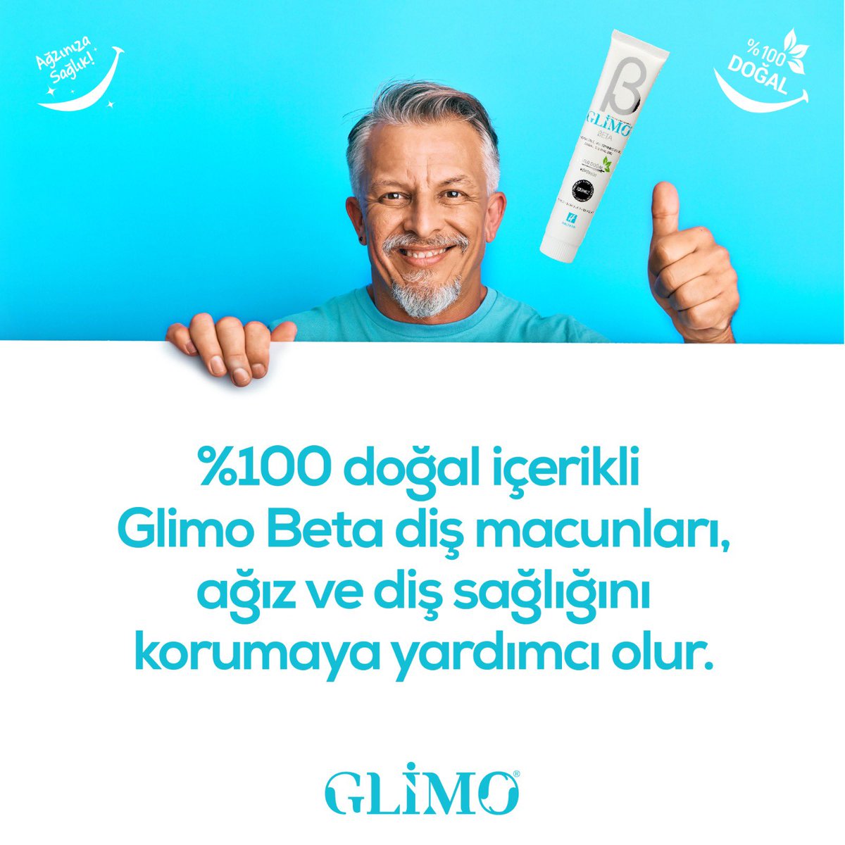 Yeni̇ nesi̇l üreti̇m teknoloji̇leri̇ kullanılarak üretilen, %100 doğal içerikli Gli̇mo Beta di̇ş macunları, ağız ve di̇ş sağlığını desteklemeye yardımcı olur.

 #AğzınızaSağlık #GlimoTurkiye #Glimo  #GlimoBeta