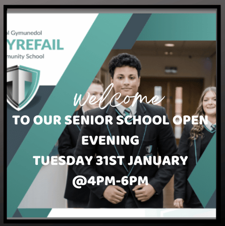 TonyrefailCS's tweet photo. We are delighted to welcome you to our Senior School Open Evening on Tuesday 31st January at 4pm - 6pm
@TonSeniorSchool
#CentreofExcellence #Achieve #TCSFamily https://t.co/r3oLkv7pyU