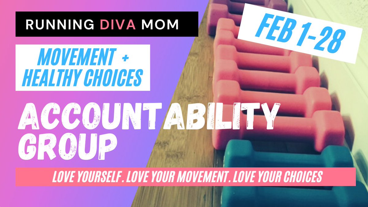 ✨✨✨ FINAL CALL!! ✨✨✨
Love yourself 💟 Love your movement 💟 Love your choices 💟
Accountability Group + VIRTUAL CLASSES with Running Diva Mom
Program runs Feb 1-28

runningdivamom.com/product/februa…