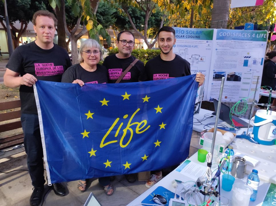 Coolspaces4LIFE's tweet photo. English:
On 30 September 2022 we participated in European Researchers' Night in Andalucia, Spain.
Polish:
30 września 2022 roku uczestniczyliśmy w Europejskiej Nocy Naukowców w Andaluzji w Hiszpanii. https://t.co/xnm4ZYpUjg