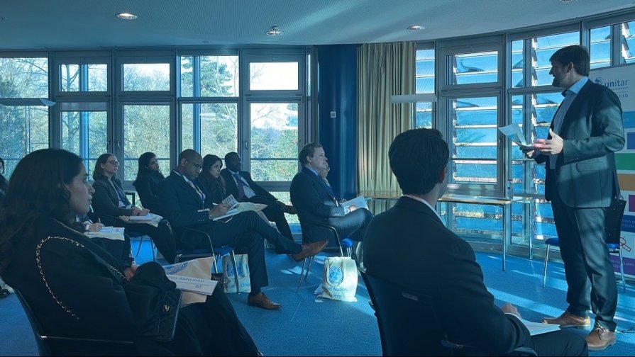 jonas_haertleUN's tweet photo. Great pleasure welcoming participants of this week's @UNITAR #UN Immersion Programme #Geneva. We had an interesting exchange about current crisis &amp; the way @UN can (or cannot...) respond. Wishing everyone good stay &amp; learning moments with @JulianCaletti https://t.co/sbPaWlDTwL