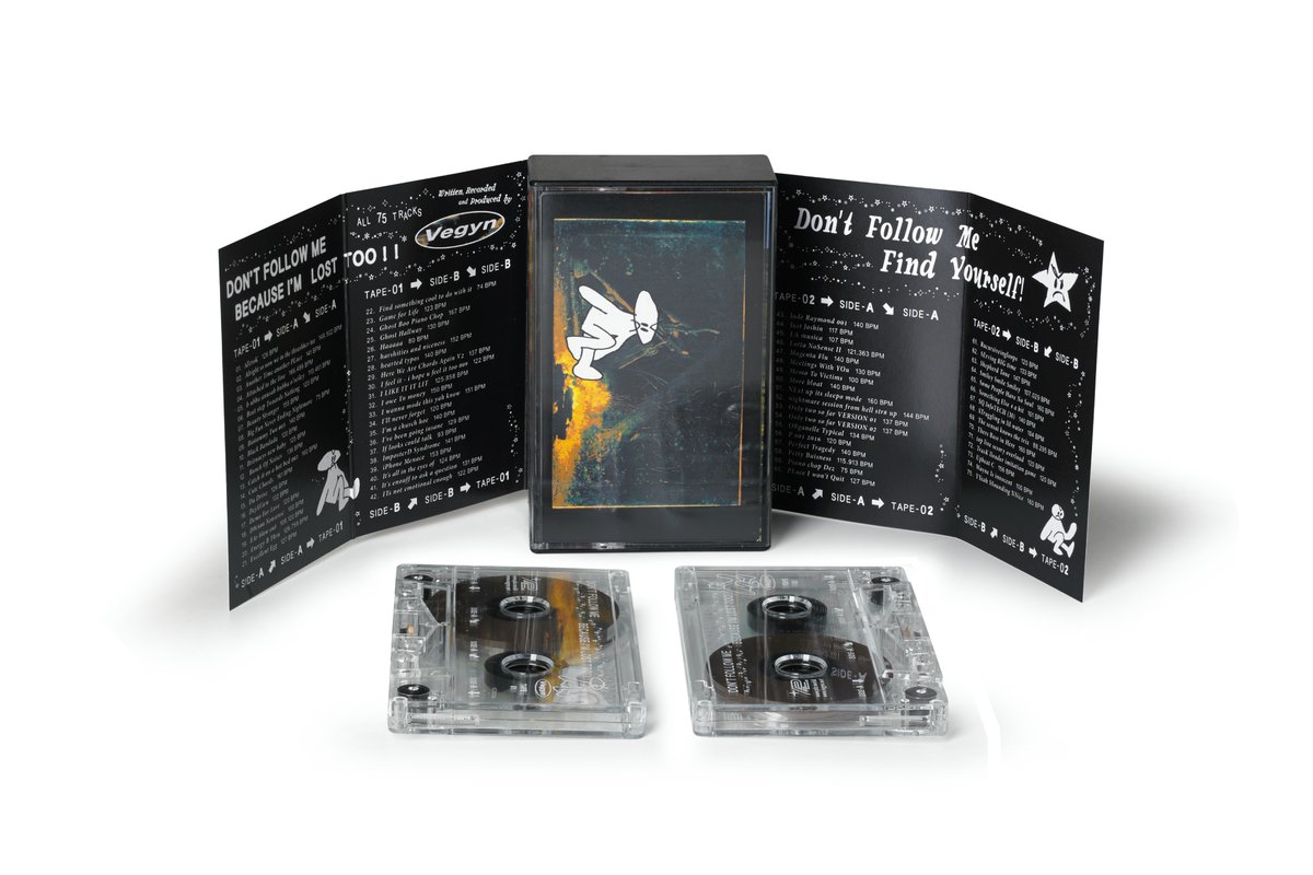 It's been a year since UK producer <a href="/vegynvegyn/">Vegyn 🎶</a> hit us with 75 track mixtape Don’t Follow Me Because I’m Lost Too!! and we have a fresh batch of limited edition clear cassettes in stock.

<a href="/PLZMakeItRuins/">PLZ Make It Ruins</a>

Shipping Now: bleep.com/release/279168