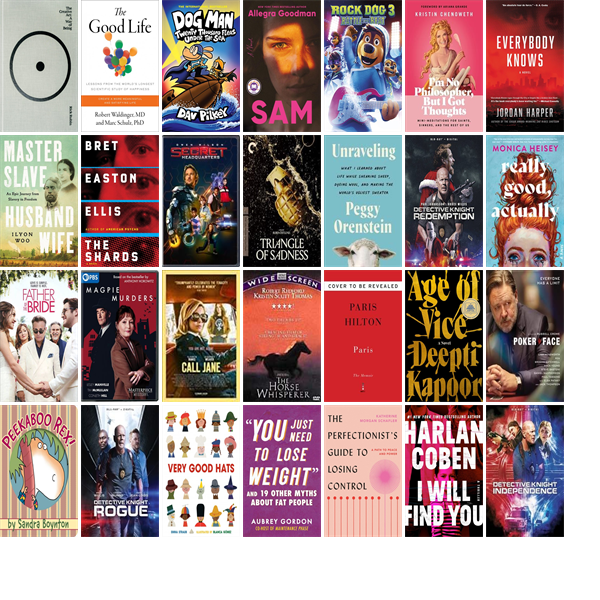 This week the Calvert Library has 223 new books and 42 new movies.  New items include The Creative Act, The Good Life, Dog Man, Sam, Rock Dog 3, Everybody Knows, Master Slave Husband Wife, The Shards, Secret Headquarters, and Triangle of Sadness. wowbrary.org/nu.aspx?p=2779…