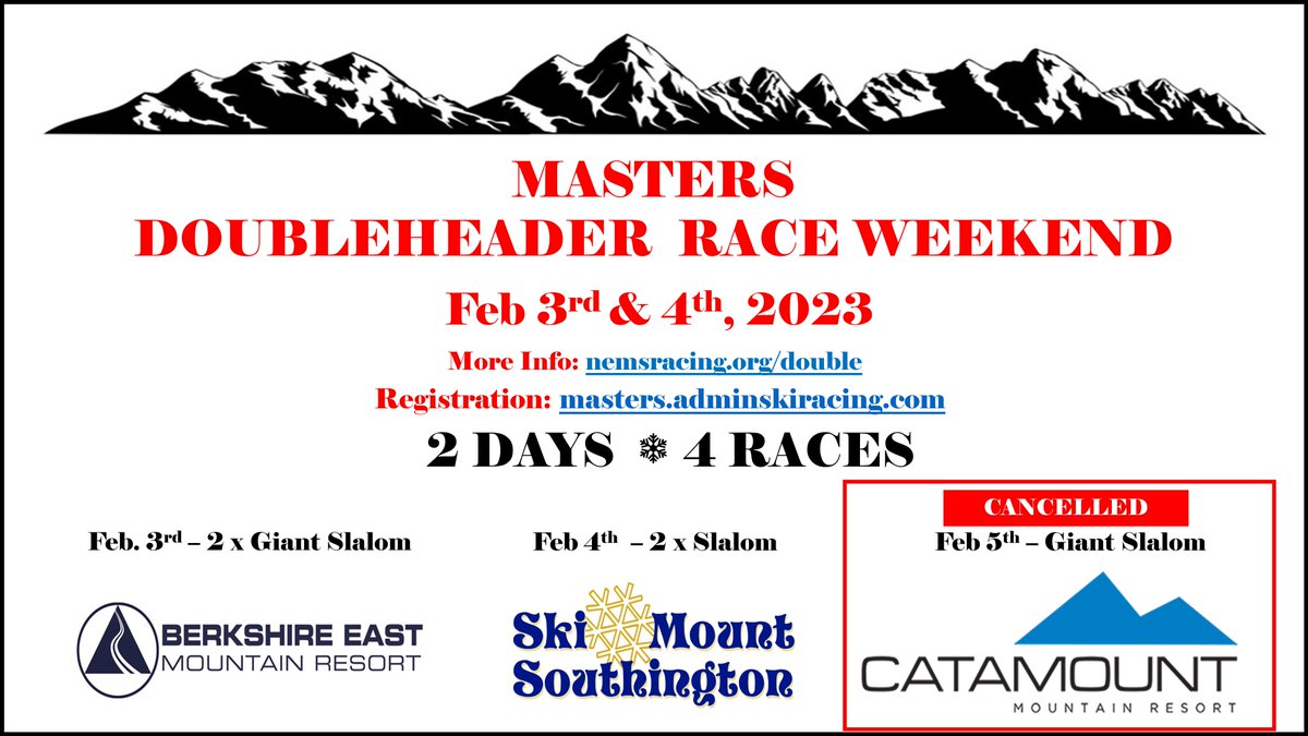 NEMSRacing's tweet photo. The Masters Doubleheader Race Weekend is up next. at @BerkshireEast  and @MtSouthington. This will be a great two days of racing and we hope you will join us. 

For more details: https://t.co/WgqFEOXEix https://t.co/EYyjZxhIV3