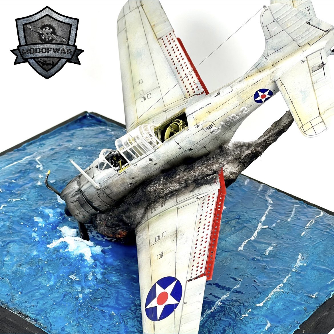 modofwar1's tweet image. 1:48 ölçek #academymodels SBD-1 Dauntless dioraması. İlk defa deniz yapmış oldum. #modofwar #scalemodels #diorama #ww2 #plastikmodel