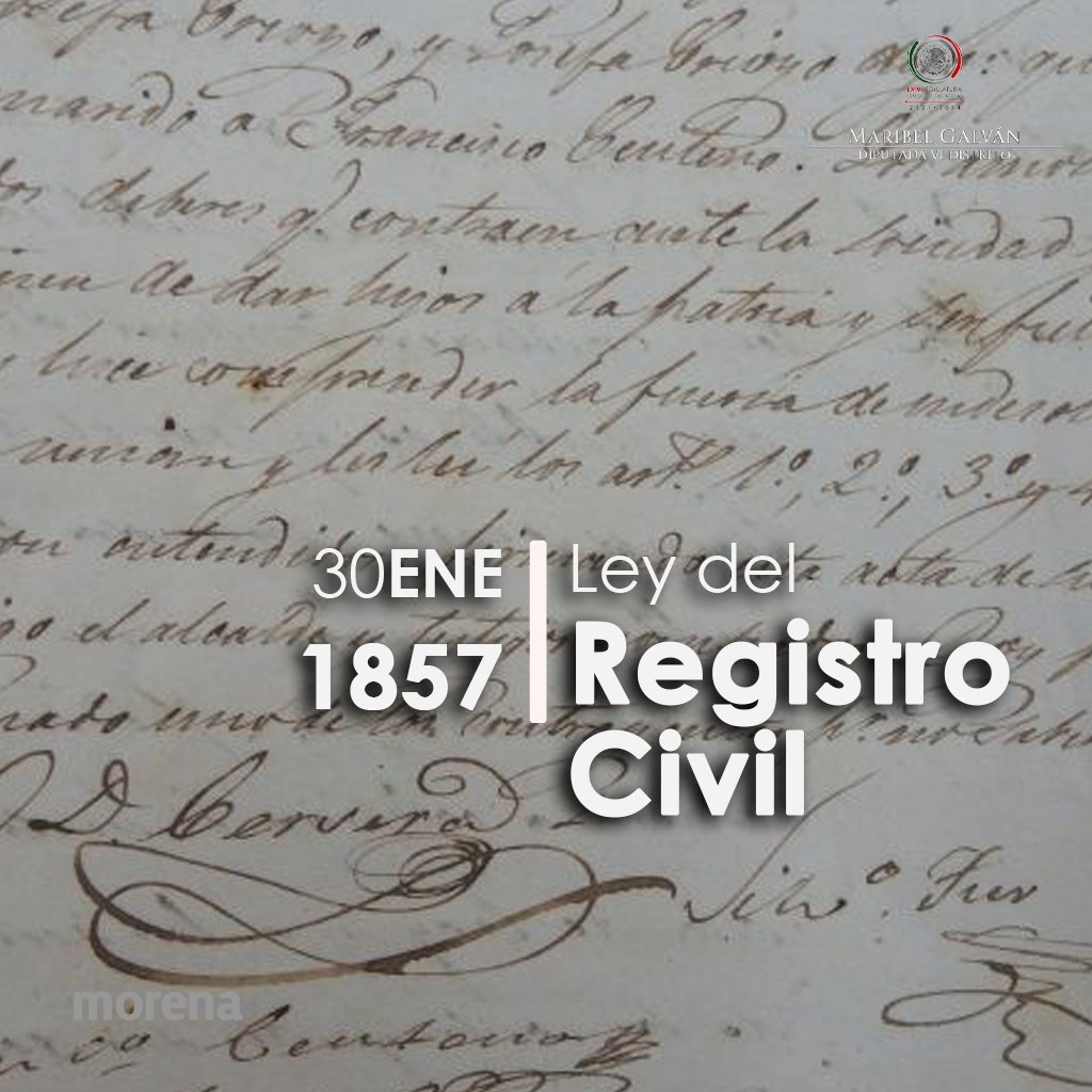 MaribelGalvanJ's tweet photo. 📜 El 30 de enero de 1857, el presidente Ignacio Comonfort decretó la Ley Orgánica del Registro Civil. La Ley estableció la obligatoriedad de todos los habitantes de la República a inscribirse en el Registro Civil. https://t.co/QYTWrxhgzc
