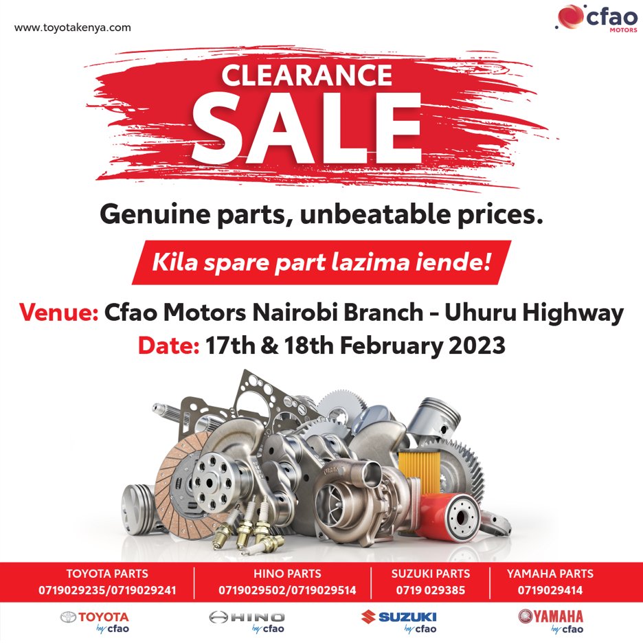 Toyota Kenya Limited on Twitter "Are you in need of genuine parts for