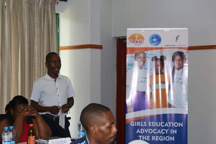 Johnson Nyama, <a href="/SAYWHATOrg/">SAYWHAT</a> MEAL Officer giving a highlights of the Monitoring and Evaluation expectations under the SET Project. 
#inceptionmeeting 
#SETproject