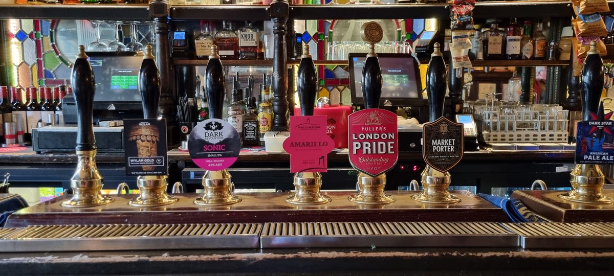 Today <a href="/harppub/">Harp, Covent Garden</a> <a href="/Mallinsons/">Mallinsons</a> <a href="/wylambrewery/">Wylam Brewery</a> <a href="/thornbridge/">Thornbridge Brewery</a> <a href="/Darkstarbrewco/">Dark Star Brewing Co</a> @Fullers <a href="/CAMRA_London/">CAMRA London</a> <a href="/RealAleFinder/">Real Ale Finder App</a>