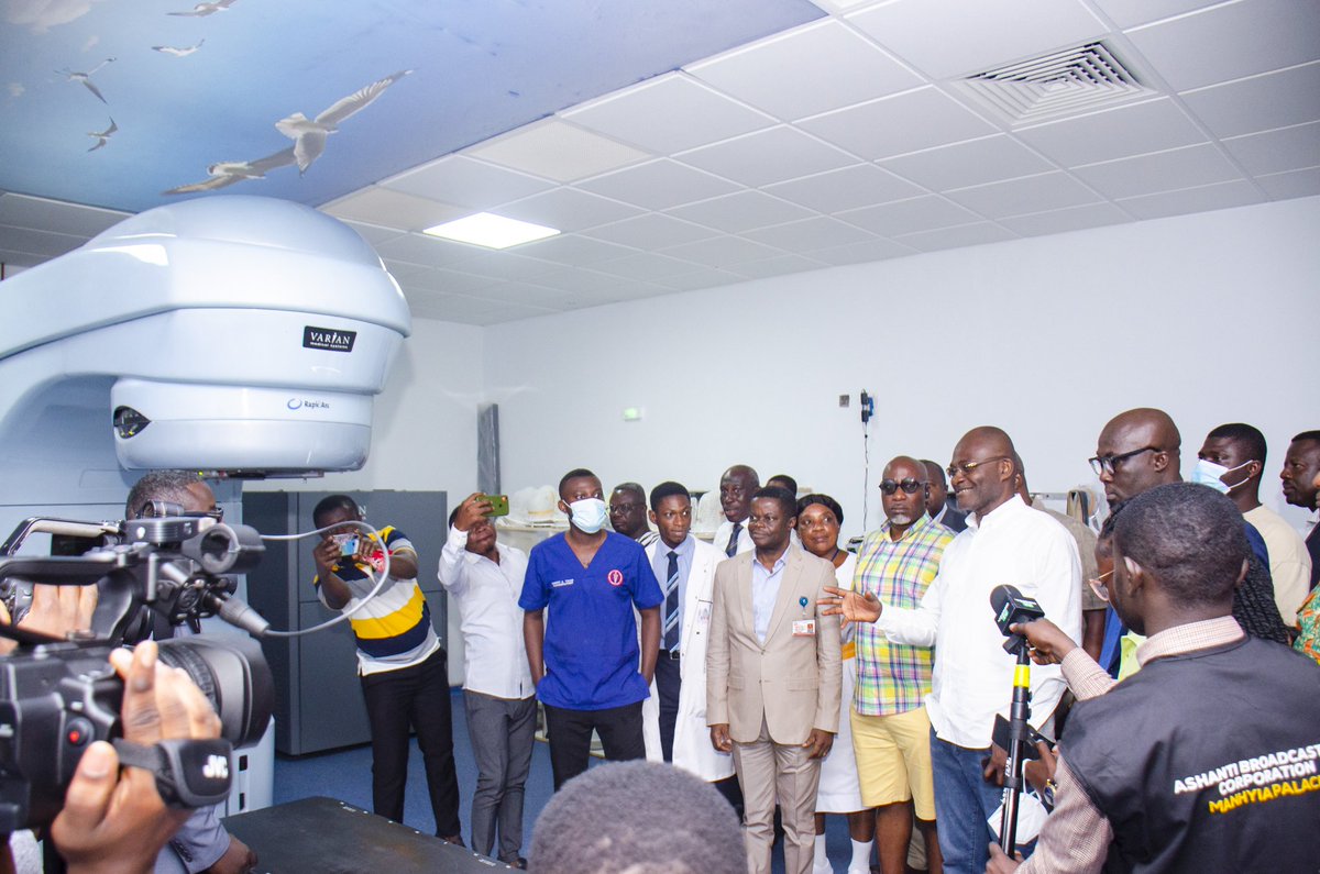 komfo_anokye's tweet photo. The one year Planned Preventive Maintenance (PPM) cost for the Linear Accelerator (LINAC) machine of the hospital which cost One Hundred and Forty-seven Thousand U.S dollars ($147,000.00) paid by Hon. Kennedy Agyapong was inspected when he visited. https://t.co/hhrxJAHRPC