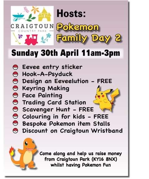 Bunnymallow69's tweet photo. @kingdomfm can you share please?

Scotland based

It's finally confirmed. Craigtoun Park, St. Andrews Fife will host our 2nd Pokemon Event.

Entry Fee £1
Activities £1 each and some are FREE
Group discount given on park wristband if wearing our event sticker. https://t.co/i5R1mh58VX