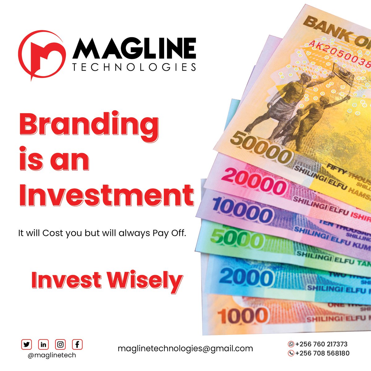 maglinetech's tweet photo. Invest wisely. You are investing in your brand and the integrity of your business. We make sure your branding strategy drives revenue and enables you to grow profitably.When your brand has a voice that sounds and looks like you, people will feel like they know, like and trust you https://t.co/UZuslbUmJ1