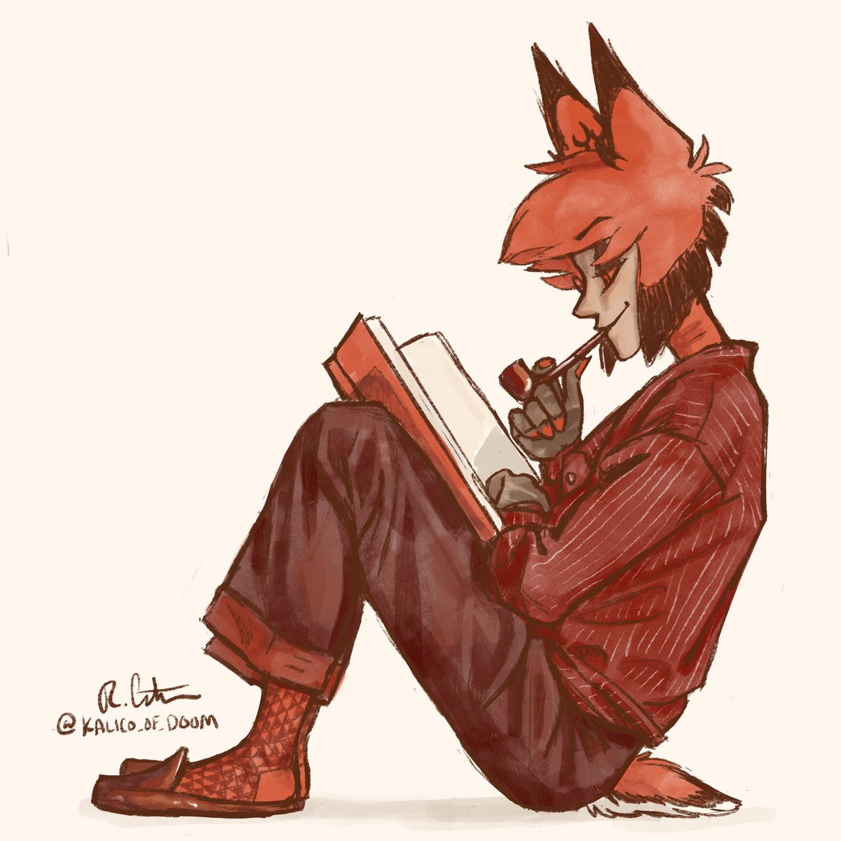 Another JC Leyendecker study because I am weak for a cozy-looking Alastor 😩❤️

#HazbinHotel #HazbinHotelAlastor #HazbinHotelFanart #Alastor