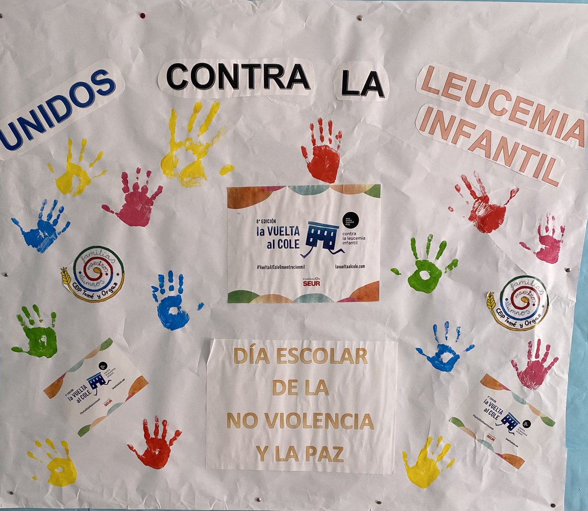 EMI_RU11's tweet photo. Hoy en el @cp_tomeyorgaz con motivo del día de La Paz, hemos realizado la carrera solidaria #VueltaAlColeUnoentrecienmil. ¡Unidos contra la leucemia infantil! https://t.co/VX9BTpcqJ3