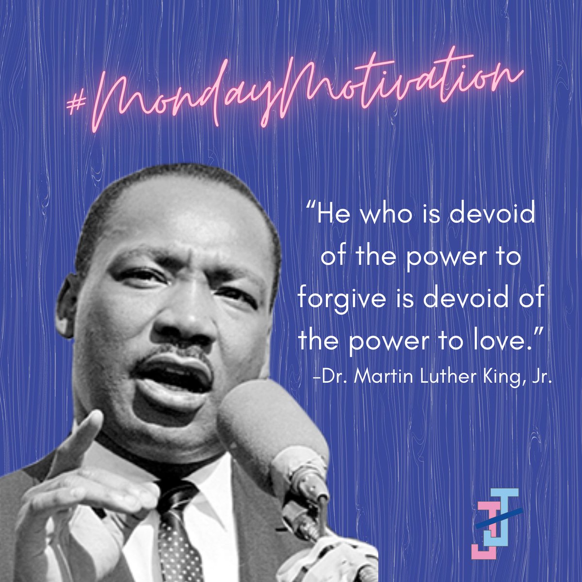 Good morning! This is your reminder that we can only hold on to 'so much'. Dr. King brings us a #MondayMotivation to release and forgive to make sure we have room for authentic and true love. Forgive someone today. Forgive yourself. Embrace love. #JJHKProud