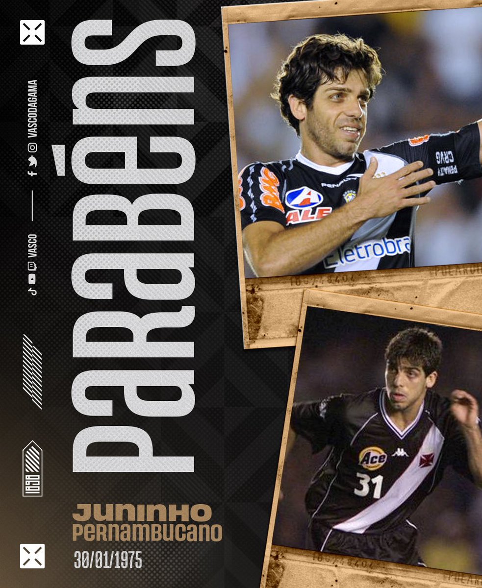 VascodaGama's tweet photo. 𝙼𝚊𝚓𝚎𝚜𝚝𝚊𝚍𝚎 👑8️⃣

Neste 30/01, comemoramos mais um aniversário de Antônio Augusto Ribeiro Reis Júnior, o nosso Juninho! 👏

🏆 Libertadores de 98
🏆 Mercosul de 00
🏆🏆 Brasileiros de 97 e 00
🏆 Rio São-Paulo de 99
🏆 Carioca de 98

Vida longa ao Rei! 💢

#VascoDaGama https://t.co/nbImO3h6qw