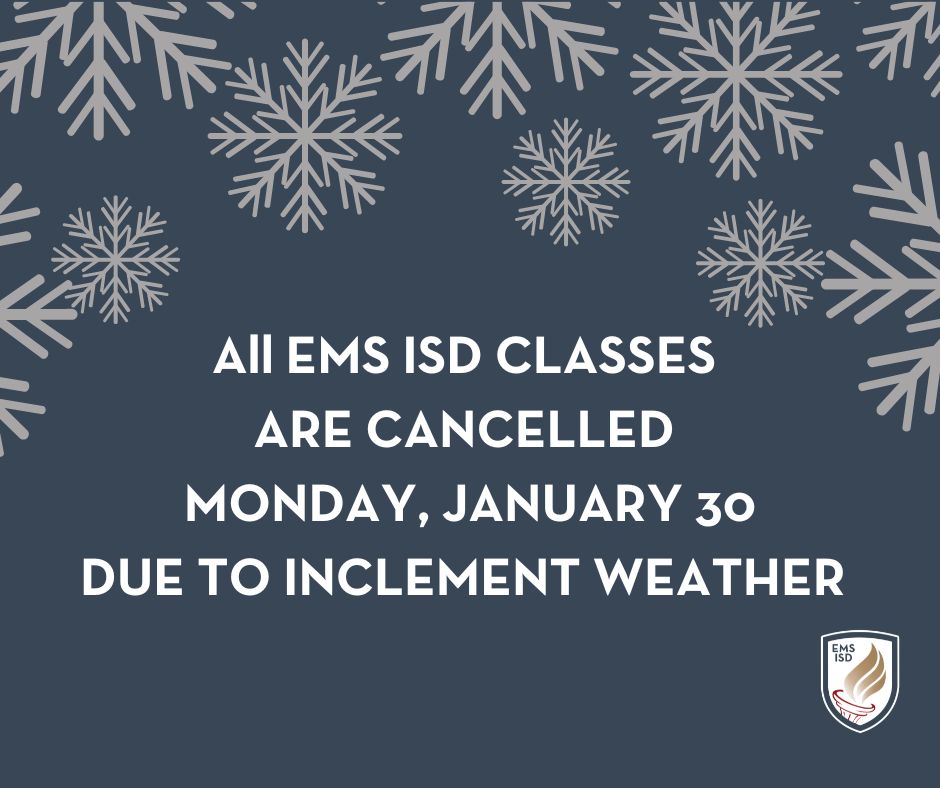 We regret this late notice, but freezing rain arrived earlier than forecast &amp; roads are now being impacted. Given this change in timing, all classes and activities are cancelled on Monday, Jan. 30. Please check the website for additional updates. Please stay safe and warm today.