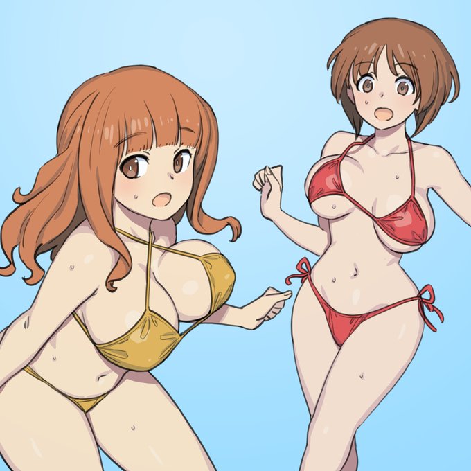 さむいので水着を描く 