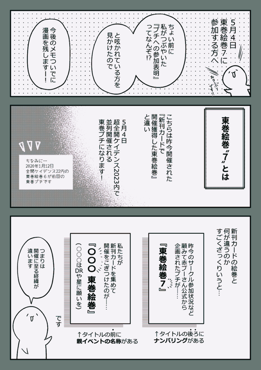 この間呟いていた絵巻7の参加フォームについてちょろっとまとめました!
初公式の絵巻に参加する方や、参加したことあるけど忘れた方とか よかったら見てってくださいーーー!(`-ω-)っ
(1/2)