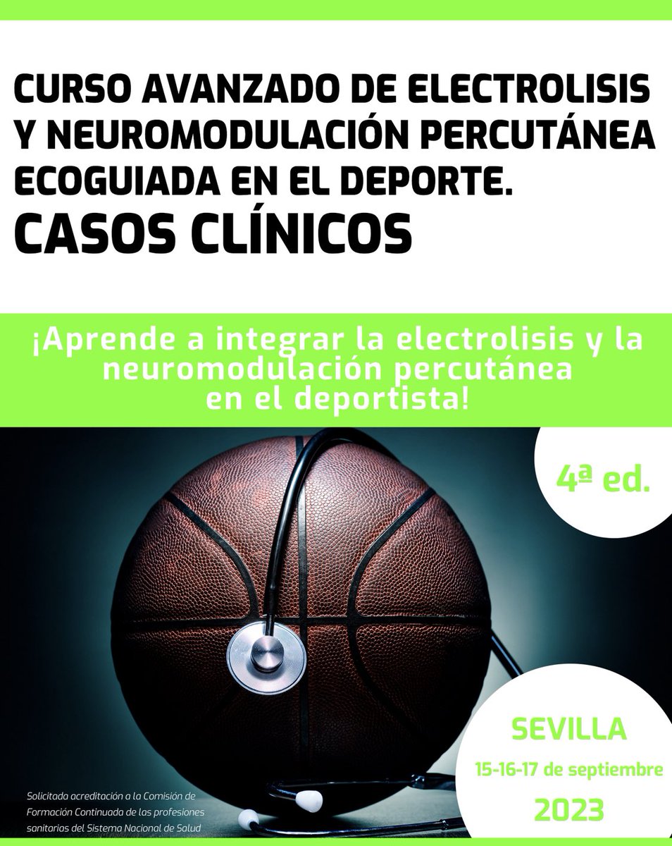 🔥🔥🔥 Nueva formación en SEVILLA! No te pierdas este curso avanzado de <a href="/ElectrolisisP/">Electr. Percutánea</a> y <a href="/NeuroMPercut/">NeuroMPercutanea</a> en el deporte de la mano de <a href="/MVClinic/">MVClinic Institute</a> con <a href="/ferminvalera/">Fermín Valera</a> y <a href="/MinayaFran/">Fran Minaya</a>. GRAN OPORTUNIDAD 🏃🏻‍♀️🏃🏻⚽️🏀🏈🎾🏐🏉🏓🏒🥎⚾️⛹🏻‍♀️🏄‍♂️🏊🤽‍♀️