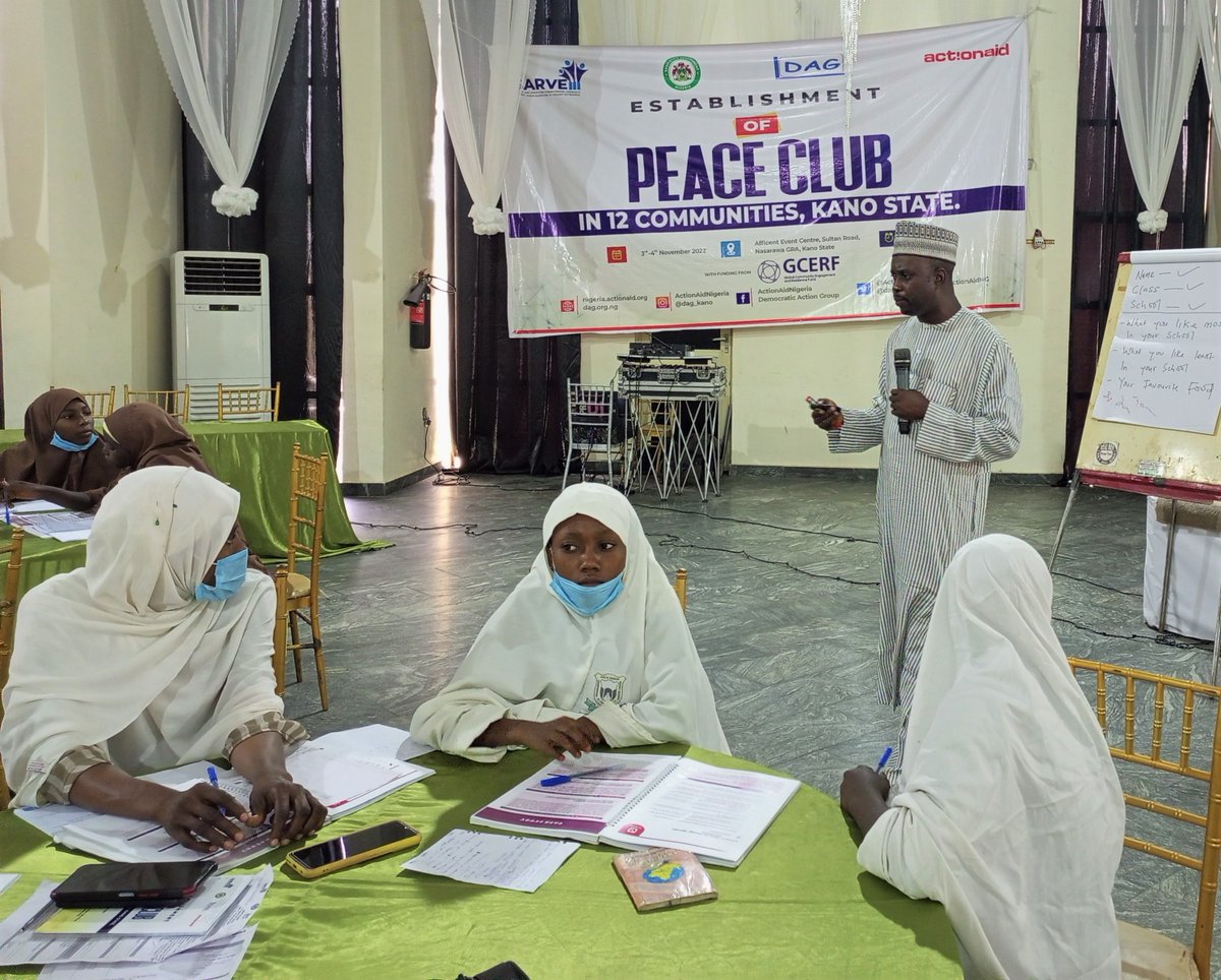 ActionAidNG's tweet photo. 1/4 Hurray! 🏆 🎯
In the last quarter of 2022, the System and Structure Strengthening Approach against Radicalisation to Violent Extremism (SARVE III) project with funding from @theGCERF established 12 peace clubs in some secondary schools in Kano state in collaboration with... https://t.co/PbgQWjaUyV